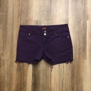 Forever 21 purple cut off jeans shorts sz 27